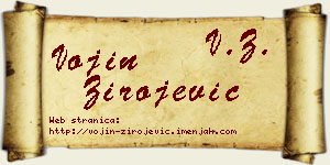 Vojin Zirojević vizit kartica